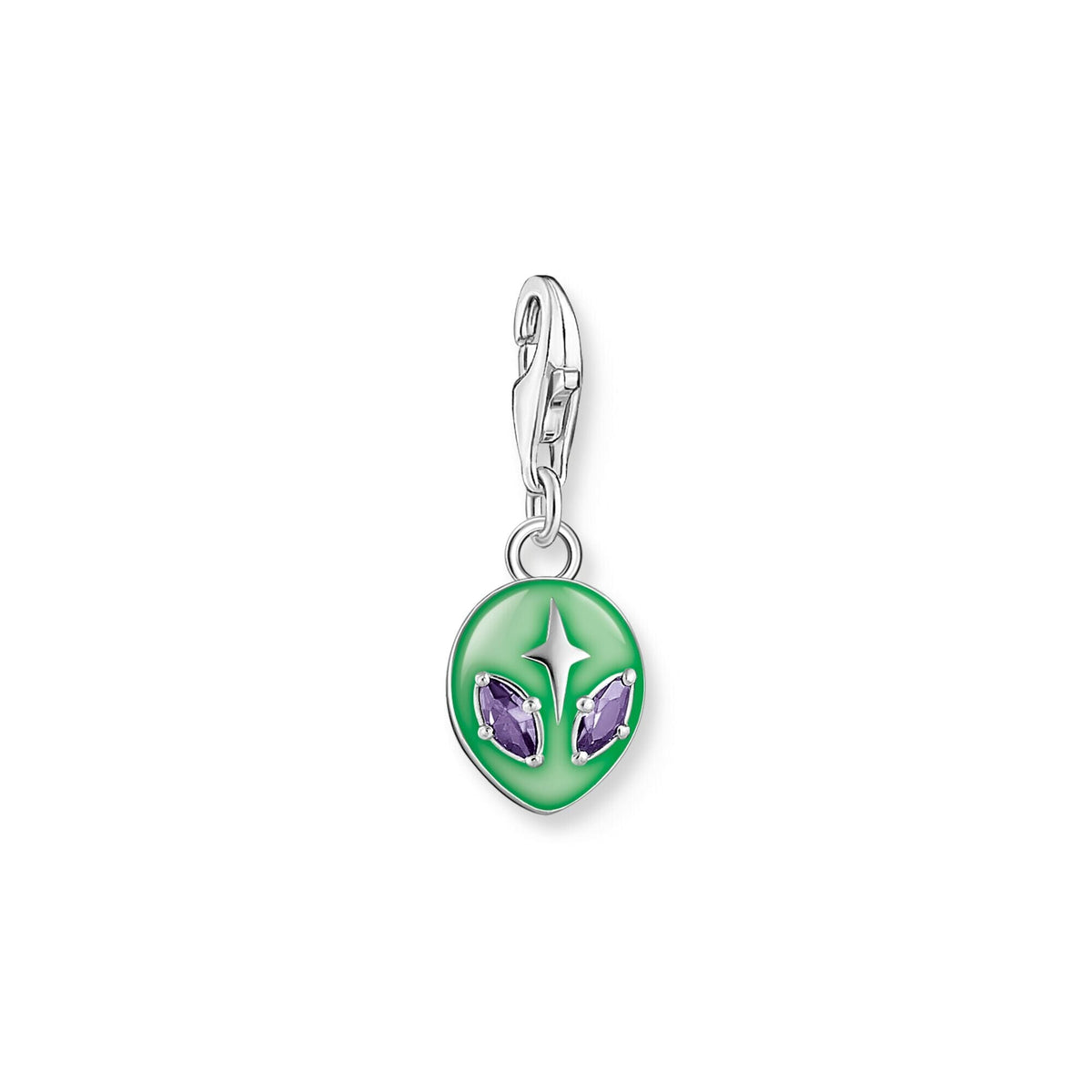 THOMAS SABO Dark Green Alien Charm Pendant Charm Pendants THOMAS SABO Charmista 