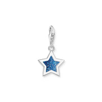 THOMAS SABO Silver Star Charm With Dark Blue Glitter Charm Pendants THOMAS SABO Charmista 