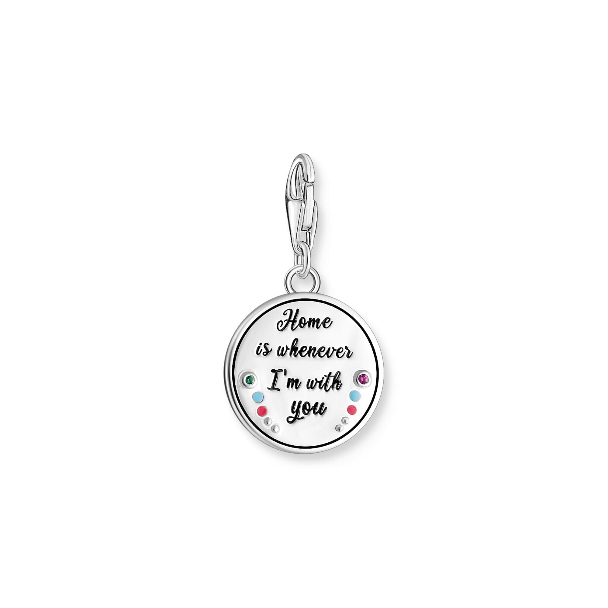 THOMAS SABO Silver Blackened Igloo Charm With Stones Charm Pendants THOMAS SABO Charmista 