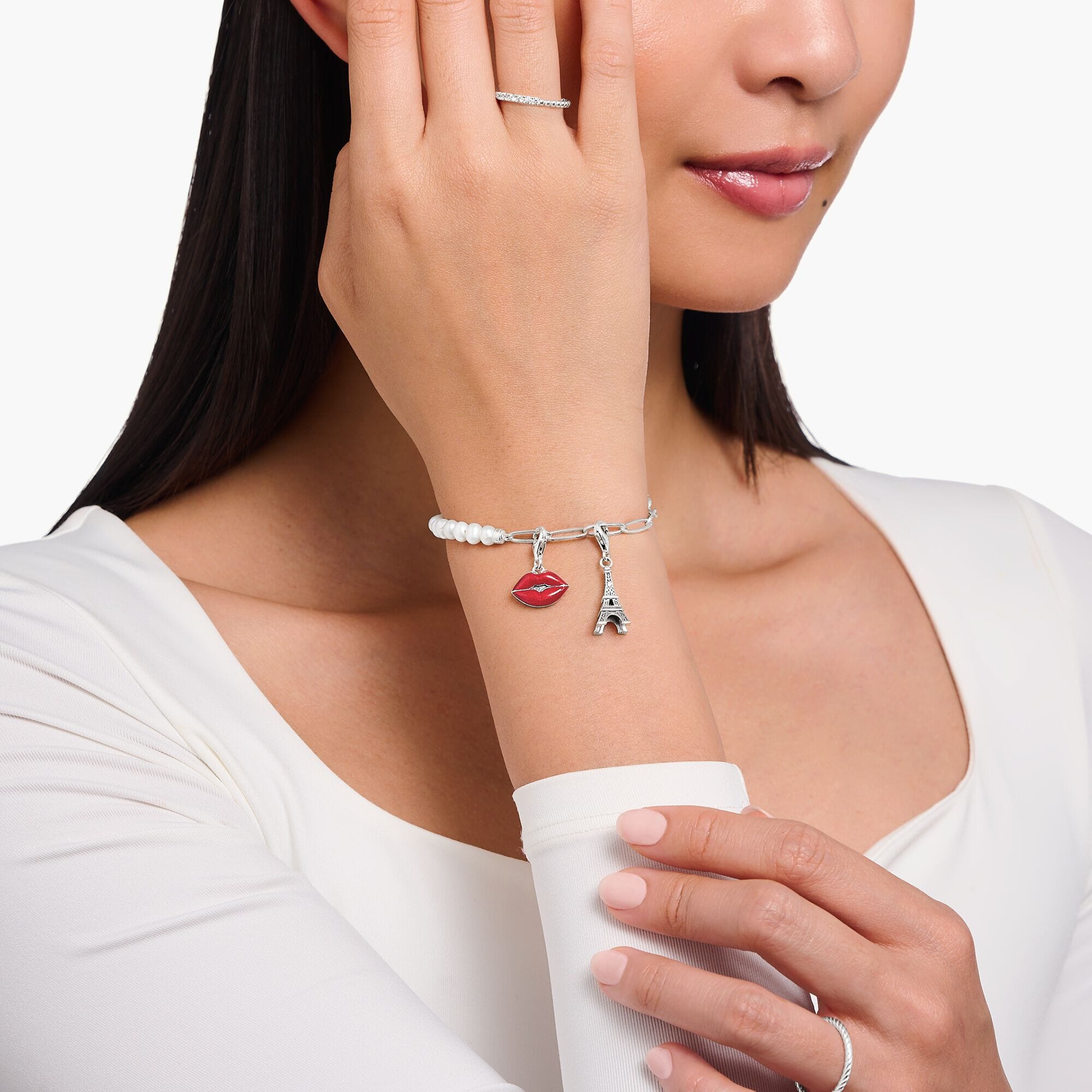 THOMAS SABO Charm Pendant Red Pouting Lips Charm Pendants THOMAS SABO Charmista 