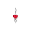THOMAS SABO Charm Pendant Red Lollipop-Heart Silver Charm Pendants THOMAS SABO Charmista 