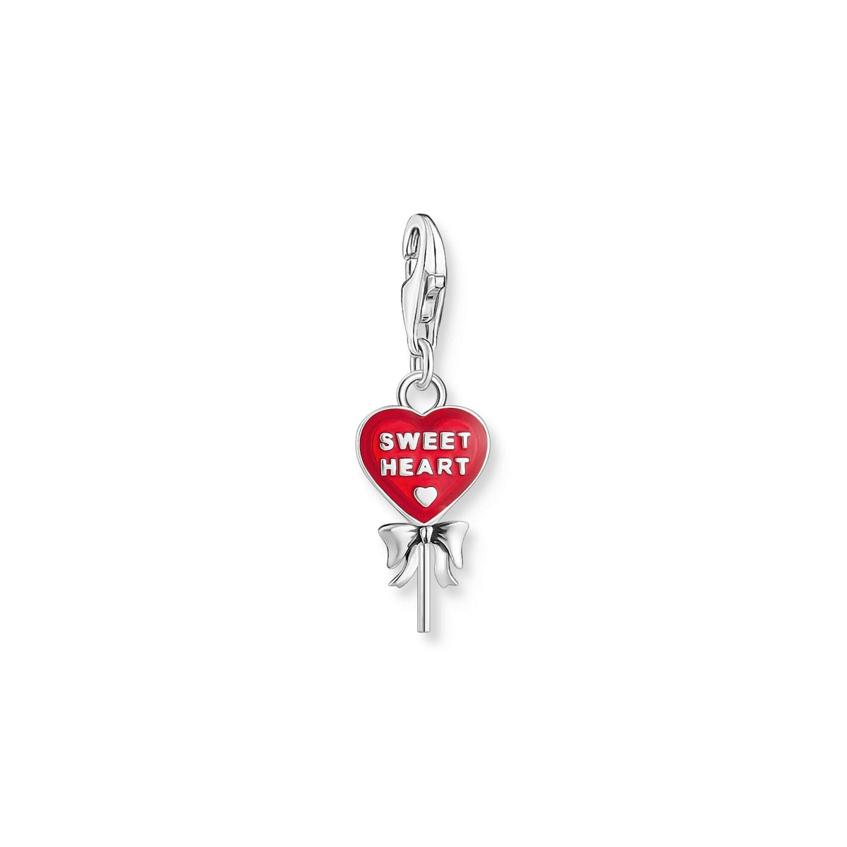THOMAS SABO Charm Pendant Red Lollipop-Heart Silver Charm Pendants THOMAS SABO Charmista 