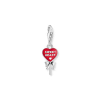 THOMAS SABO Charm Pendant Red Lollipop-Heart Silver Charm Pendants THOMAS SABO Charmista 