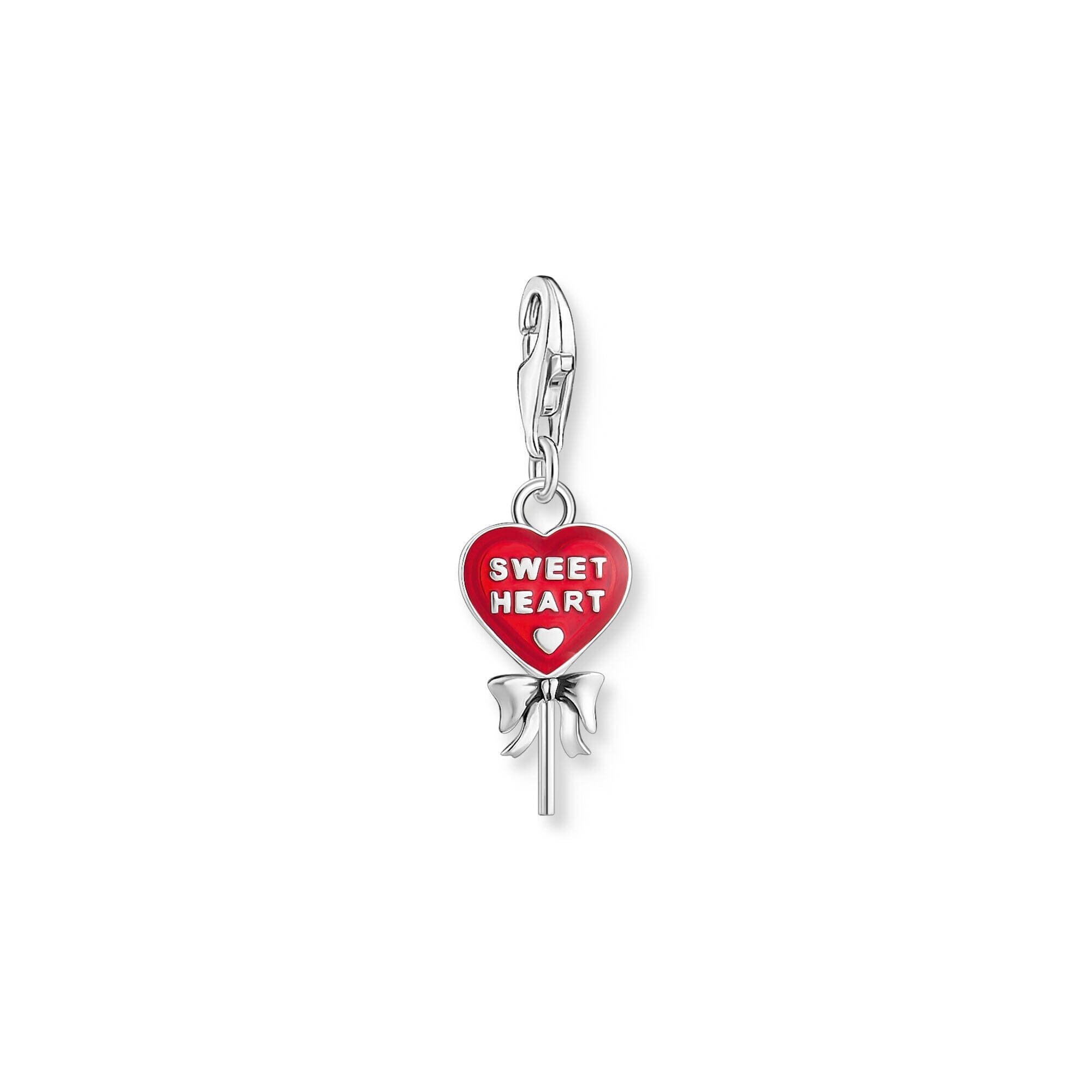 THOMAS SABO Charm Pendant Red Lollipop-Heart Silver Charm Pendants THOMAS SABO Charmista 