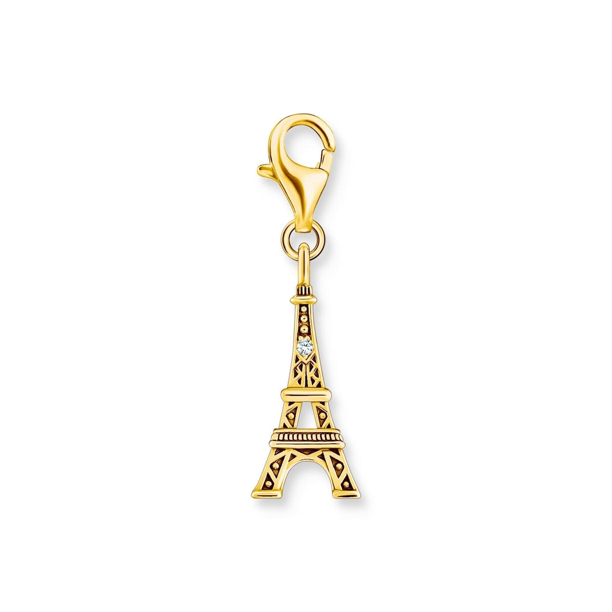 THOMAS SABO Charm Pendant Eiffel Tower Gold Charm Pendants THOMAS SABO Charmista 