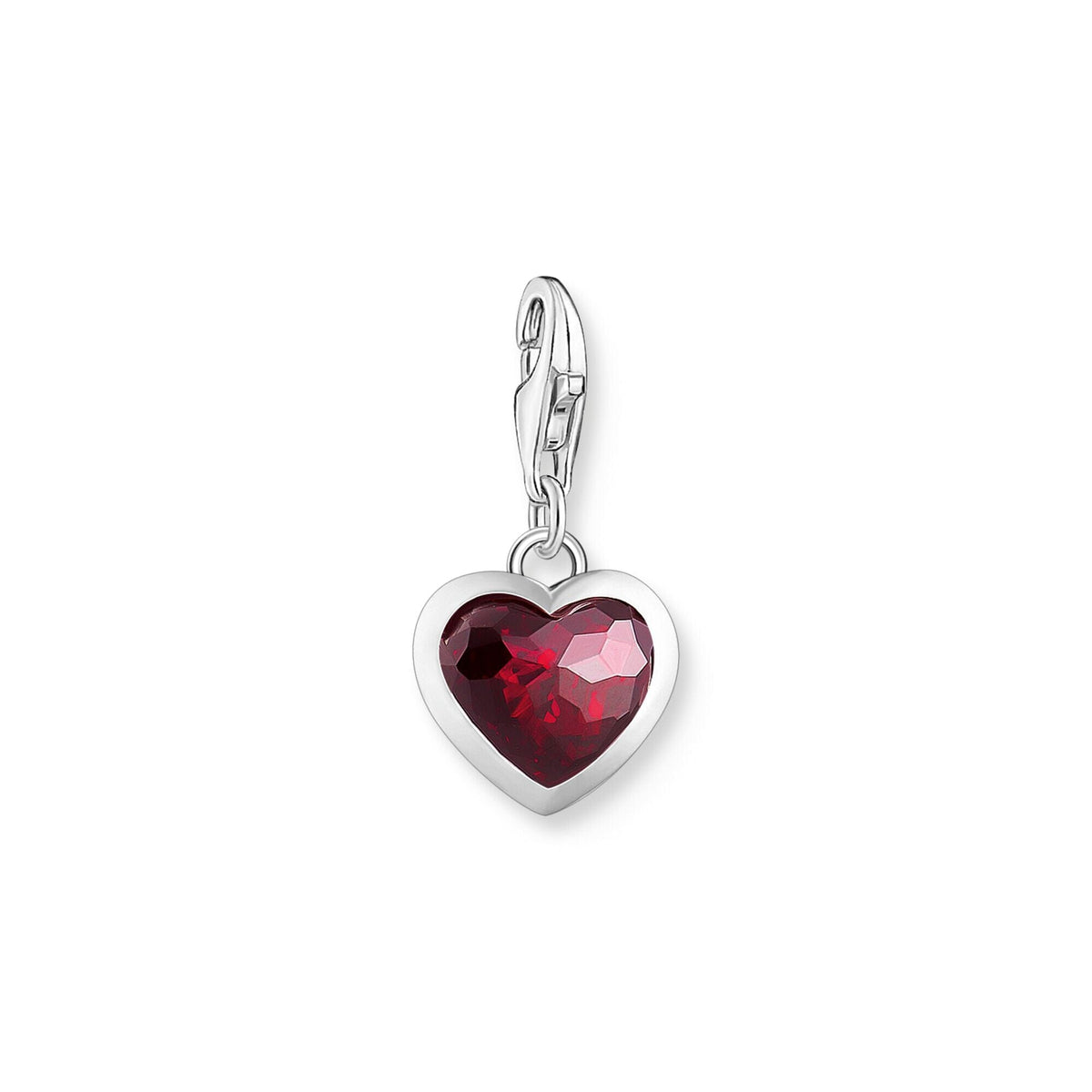 THOMAS SABO Charm Pendant Red Stone in Heart-Shape Charm Pendants THOMAS SABO Charmista 