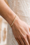 SELENA 3MM TENNIS BRACELET GOLD SMALL 16.5CM Bevilles Jewellers 