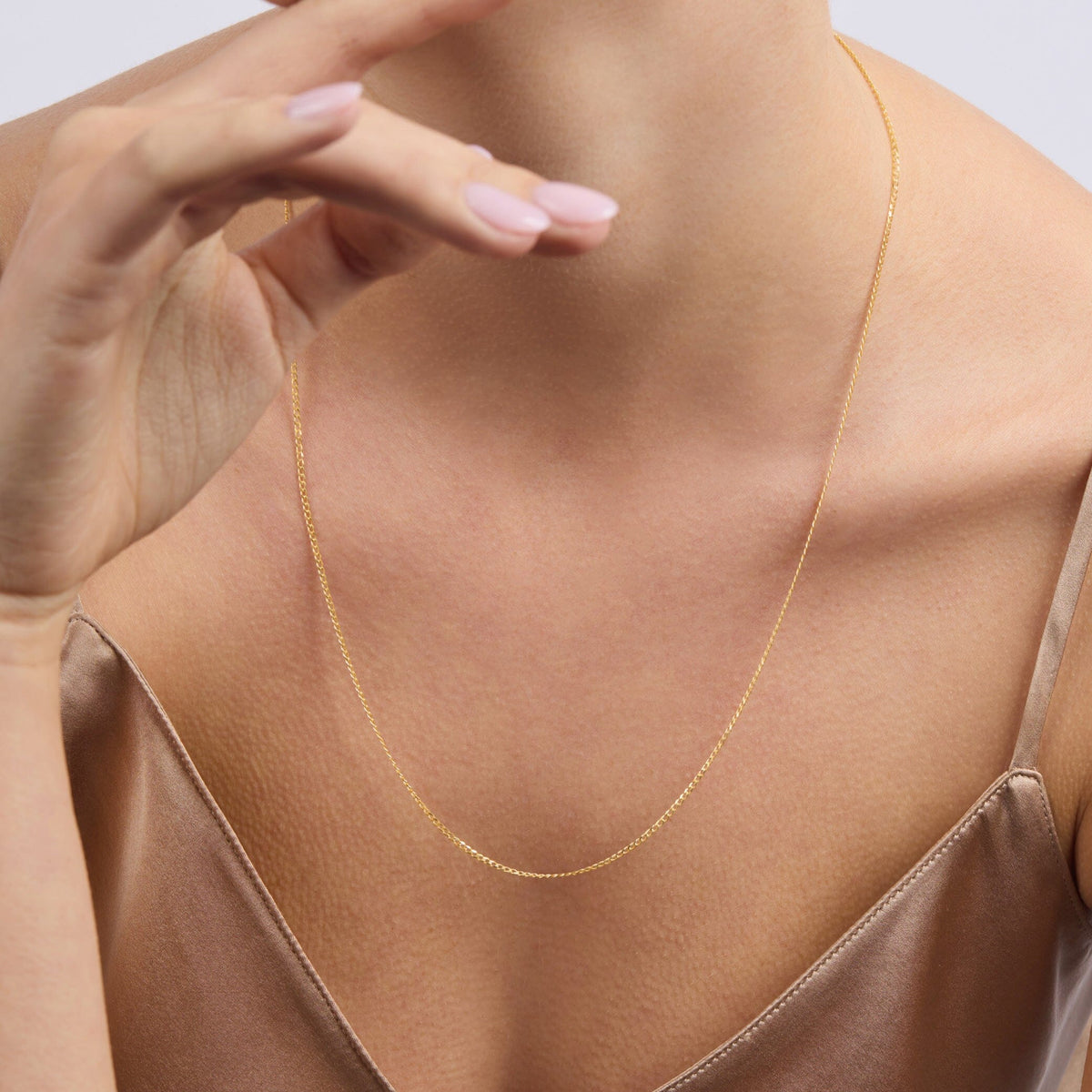 9ct Yellow Gold 55cm Long Curb Chain Necklace Necklaces Bevilles 