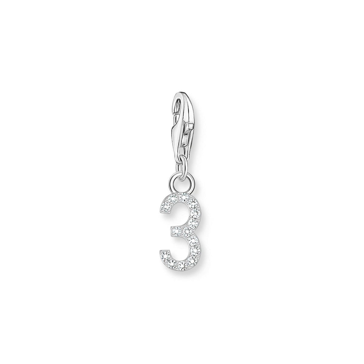 THOMAS SABO Charm Pendant Number "3" Silver Charm Pendants Thomas Sabo 