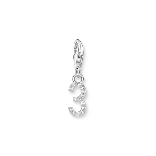 THOMAS SABO Charm Pendant Number "3" Silver Charm Pendants Thomas Sabo 