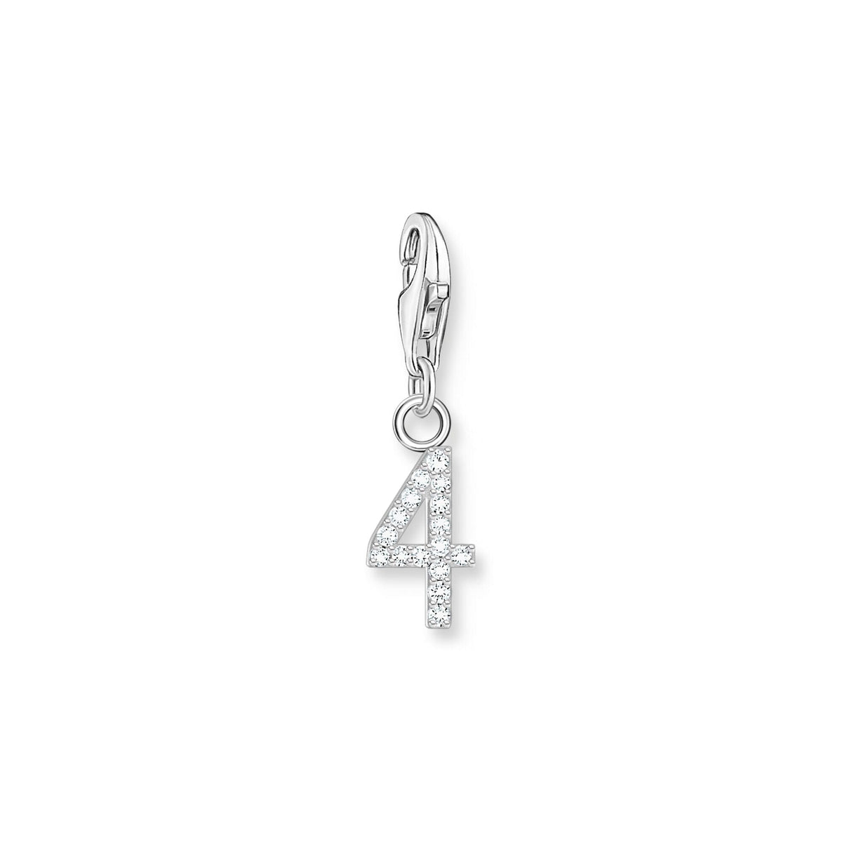 THOMAS SABO Charm Pendant Number "4" Silver Charm Pendants Thomas Sabo 