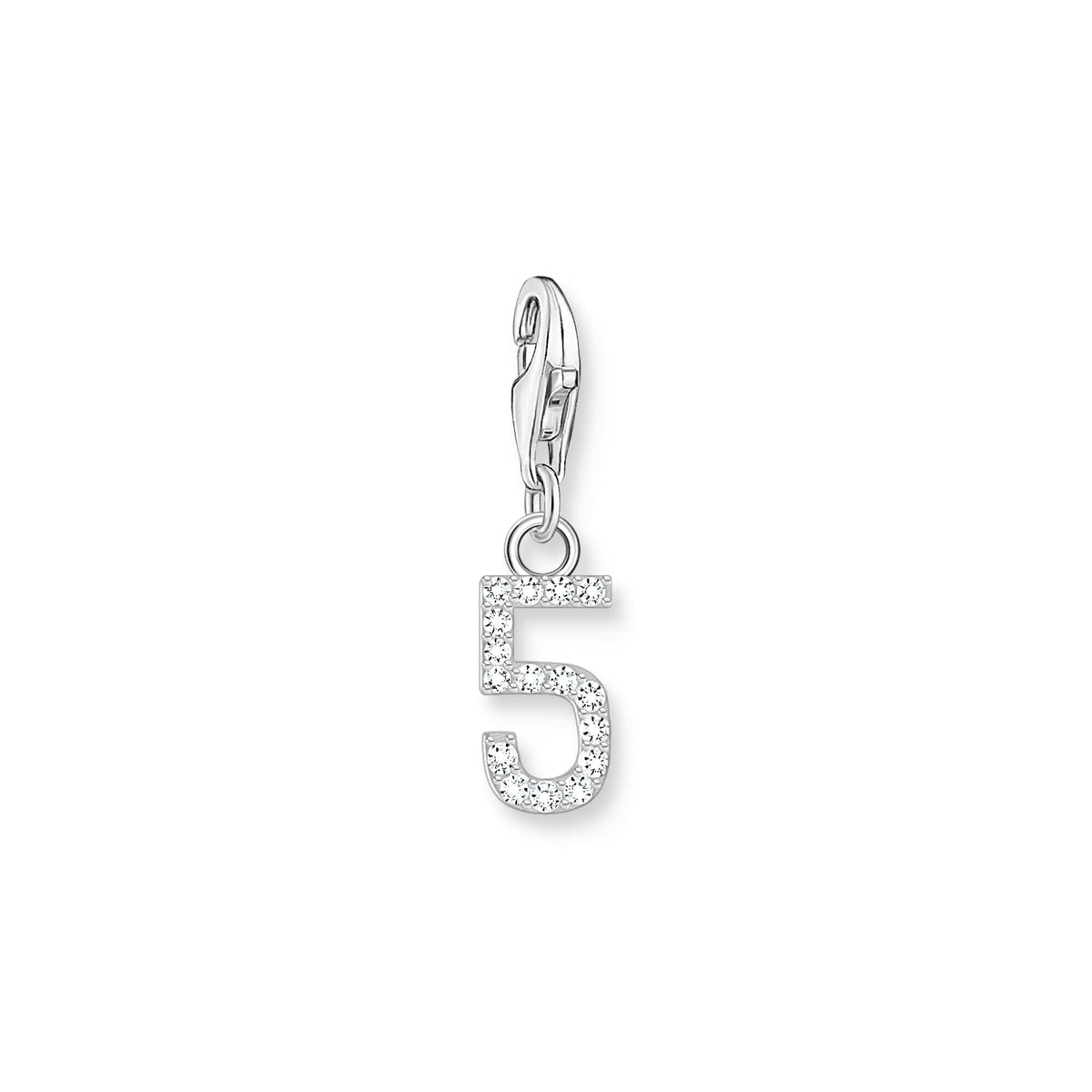 THOMAS SABO Charm Pendant Number "5" Silver Charm Pendants Thomas Sabo 