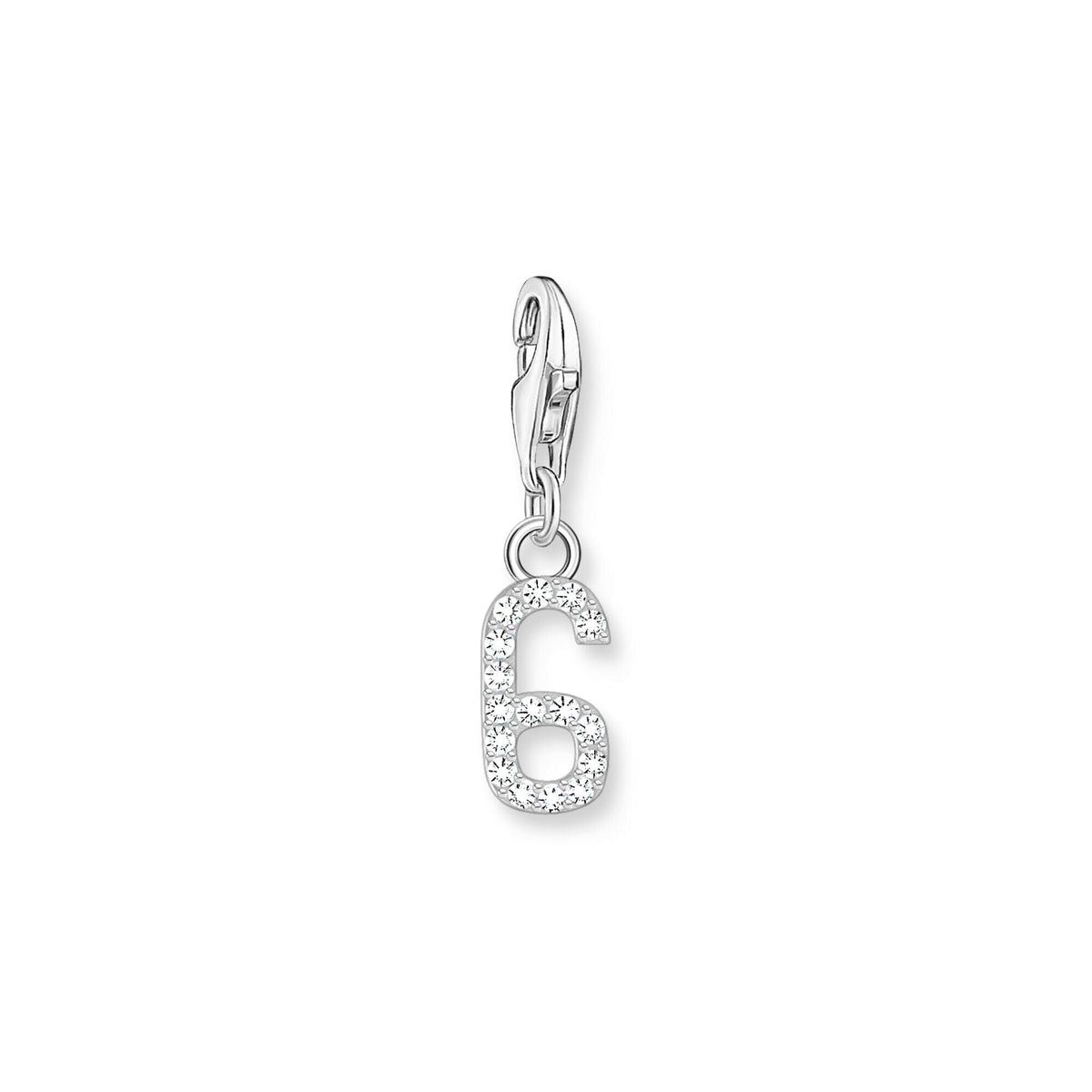 THOMAS SABO Charm Pendant Number "6" Silver Charm Pendants Thomas Sabo 