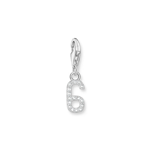 THOMAS SABO Charm Pendant Number "6" Silver Charm Pendants Thomas Sabo 