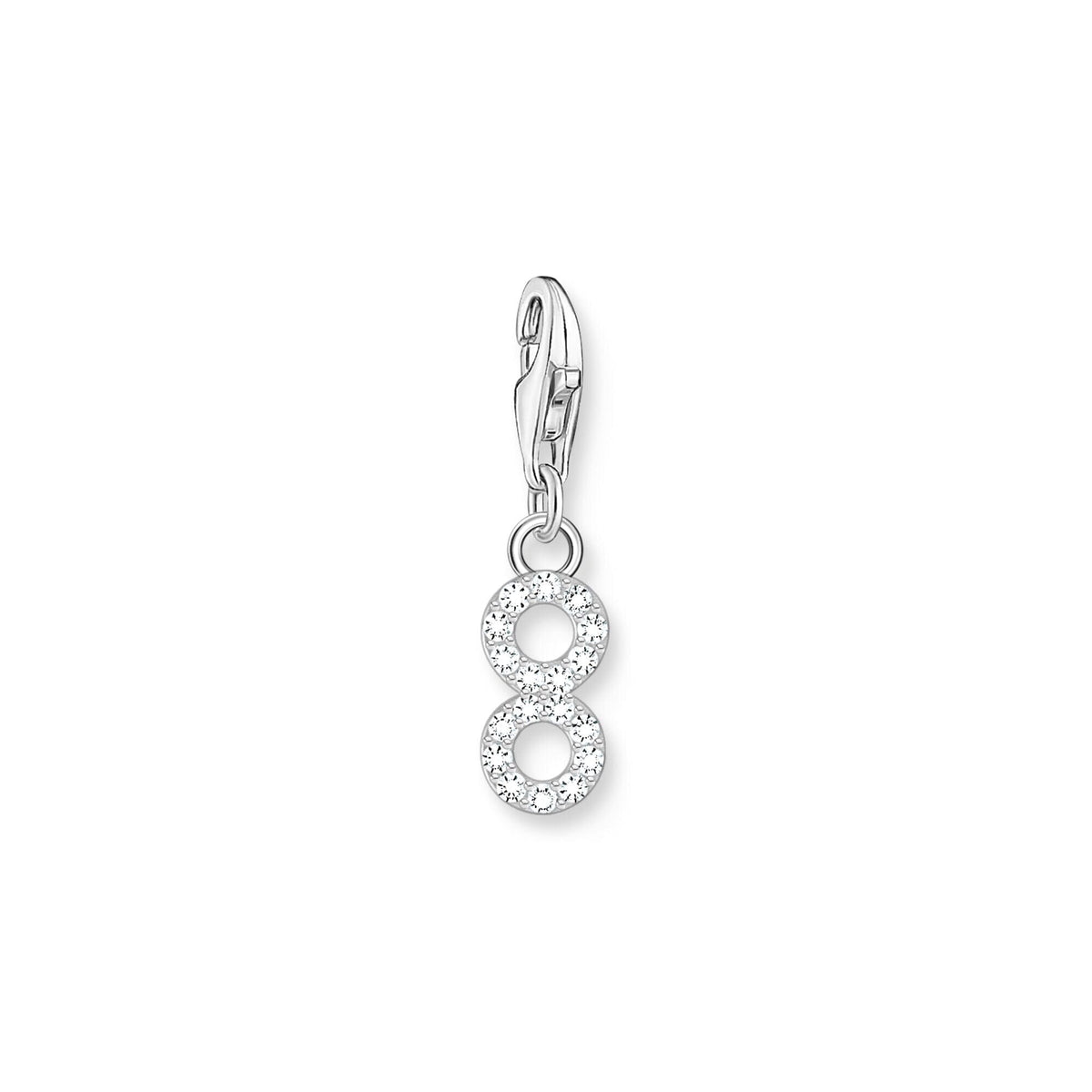 THOMAS SABO Charm Pendant Number "8" Silver Charm Pendants Thomas Sabo 