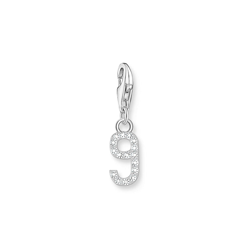 THOMAS SABO Charm Pendant Number "9" Silver Charm Pendants Thomas Sabo 