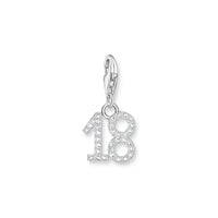THOMAS SABO Charm Pendant Number "18" Silver Charm Pendants Thomas Sabo 