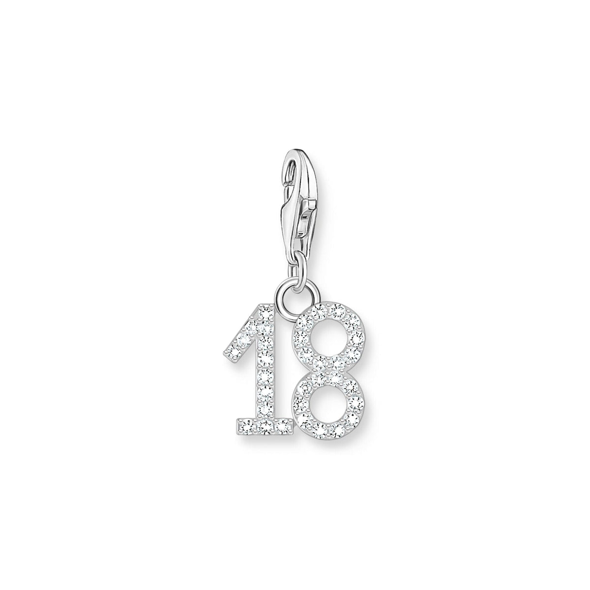 THOMAS SABO Charm Pendant Number "18" Silver Charm Pendants Thomas Sabo 