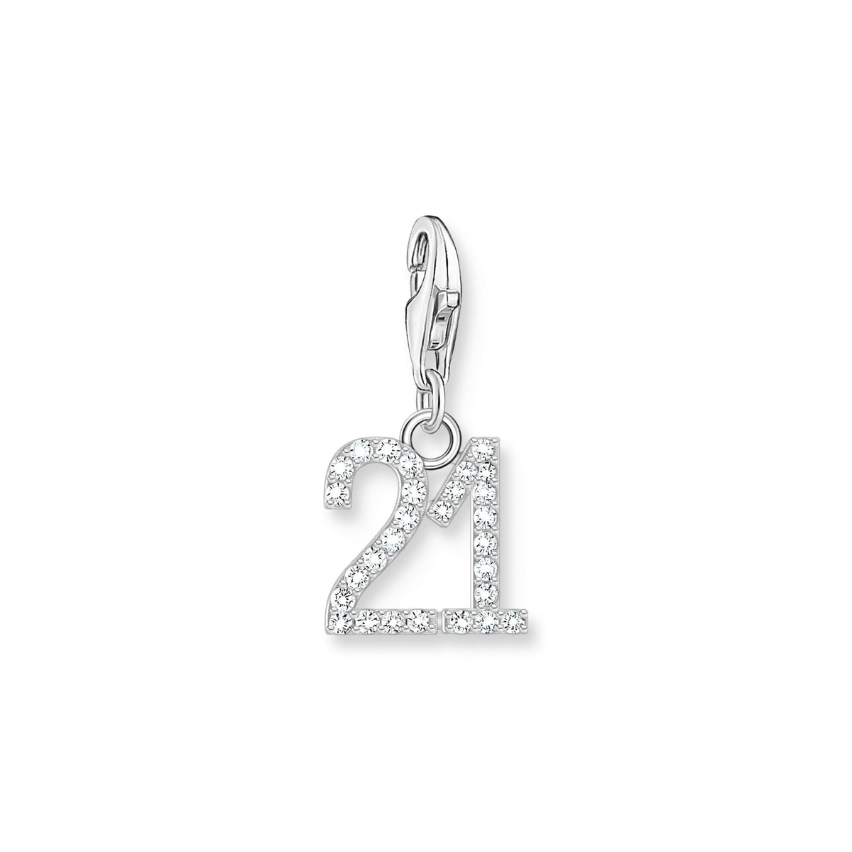 THOMAS SABO Charm Pendant Number "21" Silver Charm Pendants Thomas Sabo 