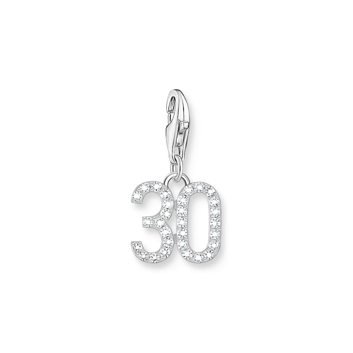 THOMAS SABO Charm Pendant Number "30" Silver Charm Pendants Thomas Sabo 