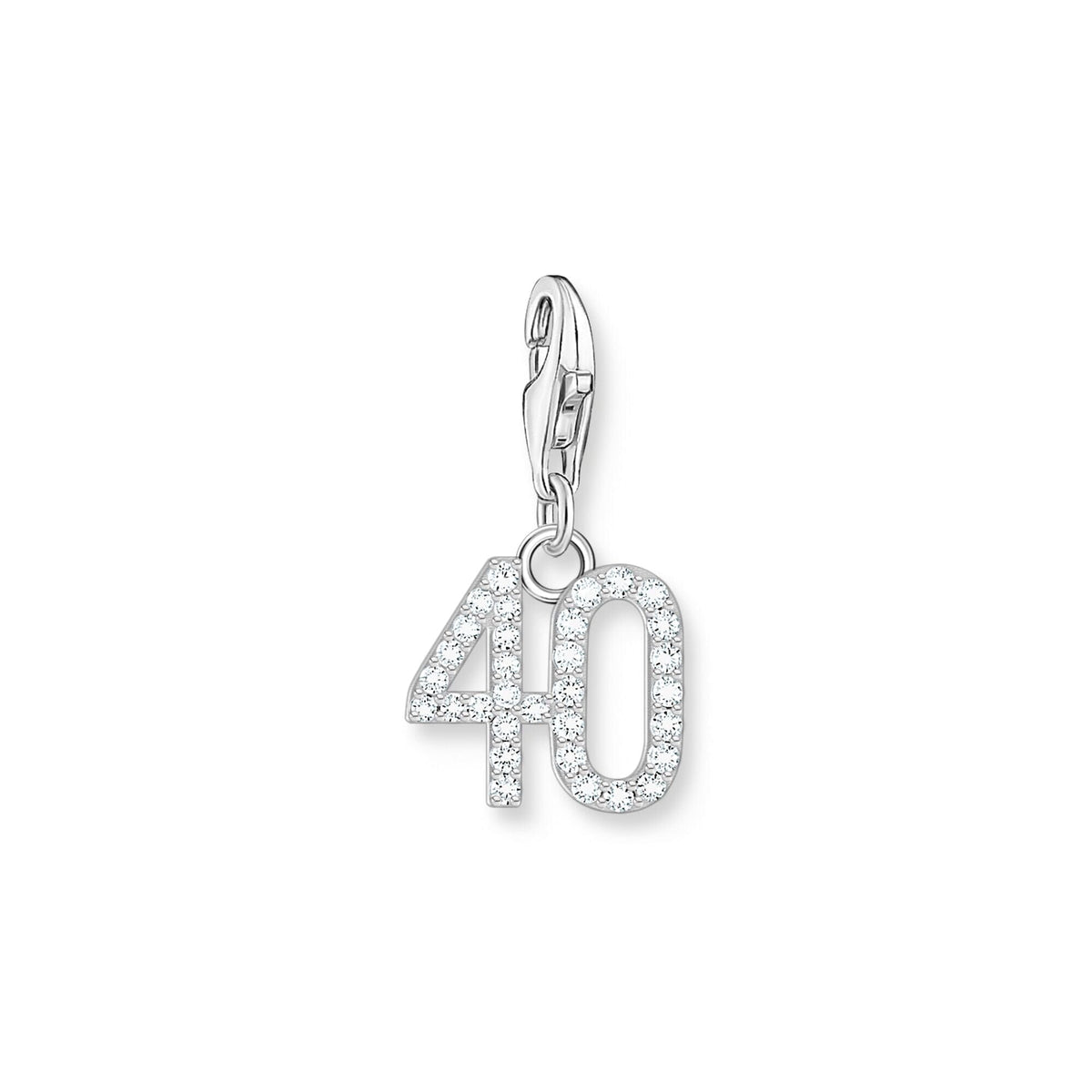 THOMAS SABO Charm Pendant Number "40" Silver Charm Pendants Thomas Sabo 