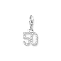 THOMAS SABO Charm Pendant Number "50" Silver Charm Pendants Thomas Sabo 