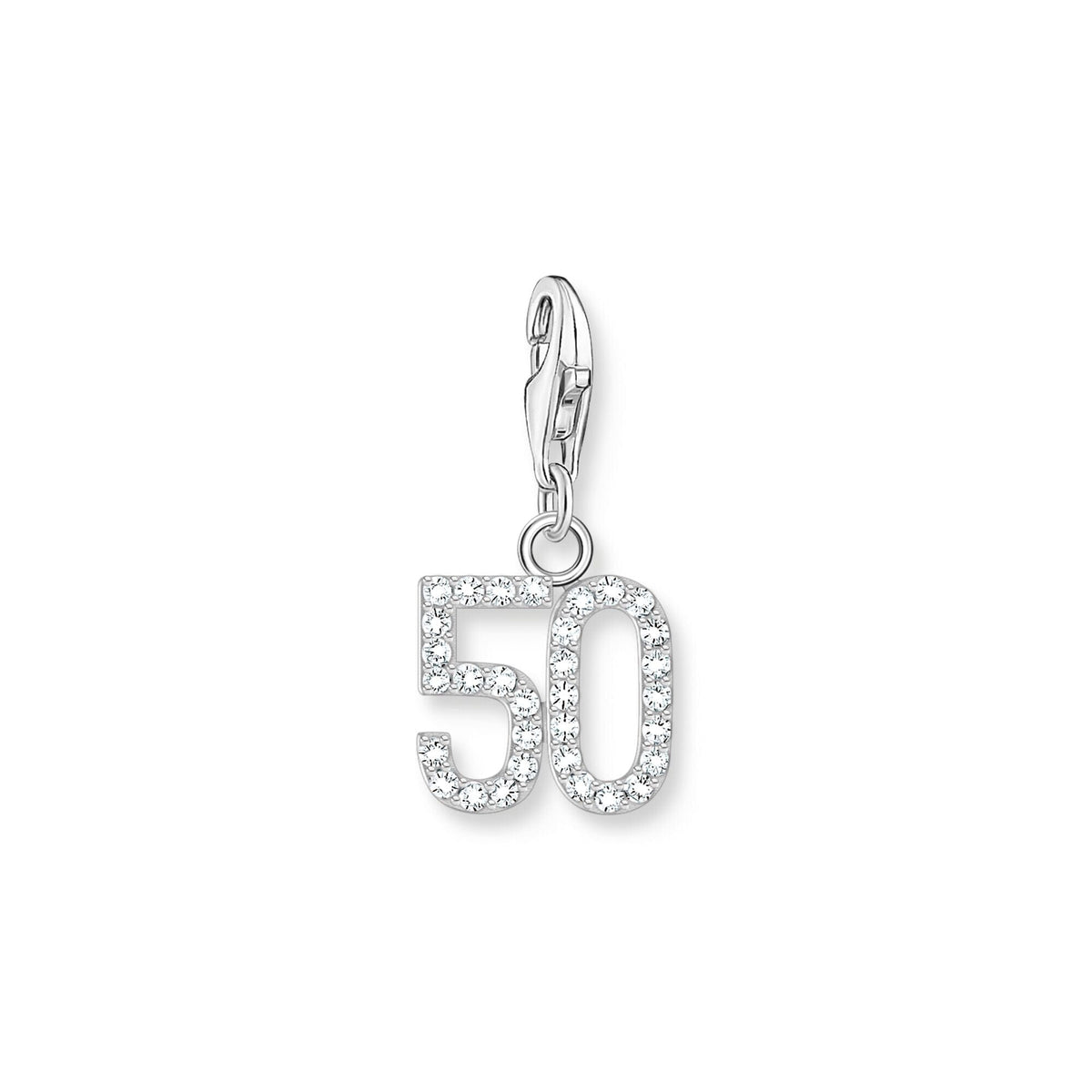 THOMAS SABO Charm Pendant Number "50" Silver Charm Pendants Thomas Sabo 