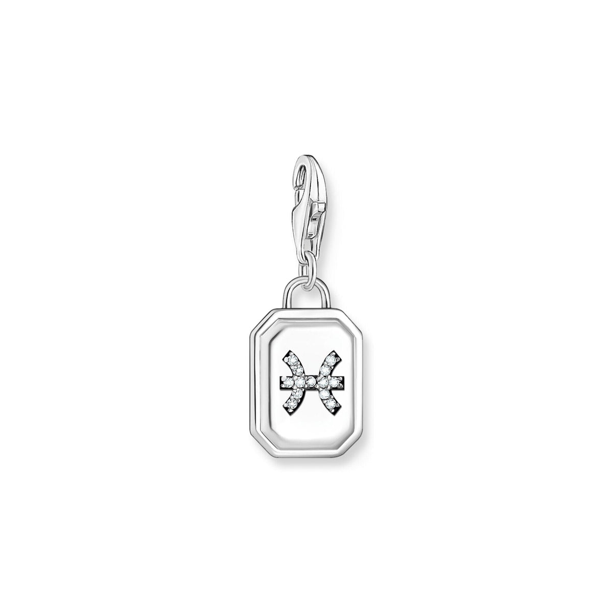 THOMAS SABO Charm Pendant Pisces Zodiac Sign Silver Charm Pendants Thomas Sabo 