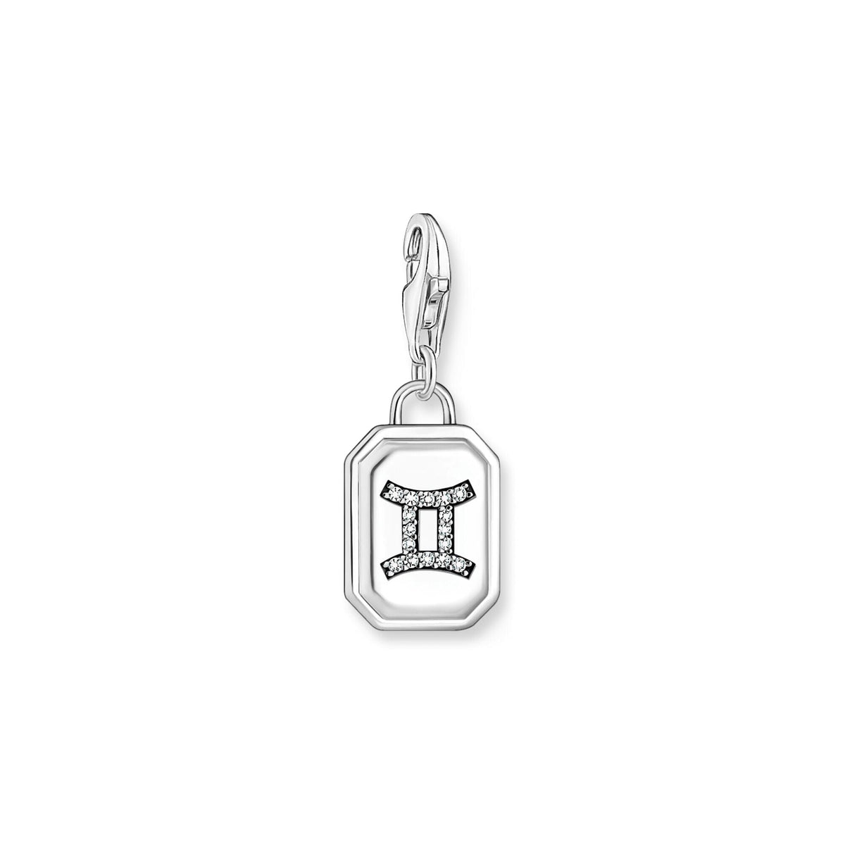THOMAS SABO Charm Pendant Gemini Zodiac Sign Silver Charm Pendants Thomas Sabo 