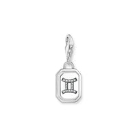 THOMAS SABO Charm Pendant Gemini Zodiac Sign Silver Charm Pendants Thomas Sabo 