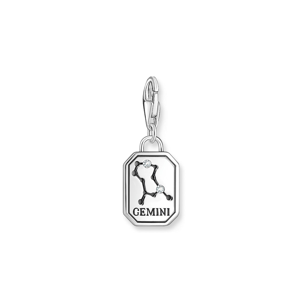 THOMAS SABO Charm Pendant Gemini Zodiac Sign Silver Charm Pendants Thomas Sabo 