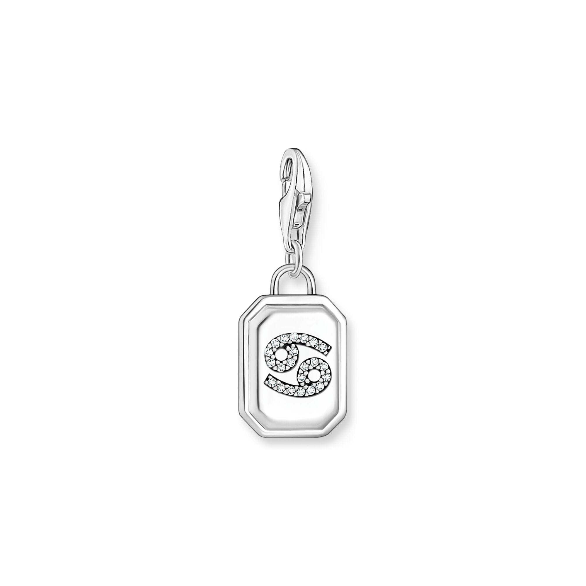 THOMAS SABO Charm Pendant Cancer Zodiac Sign Silver Charm Pendants Thomas Sabo 