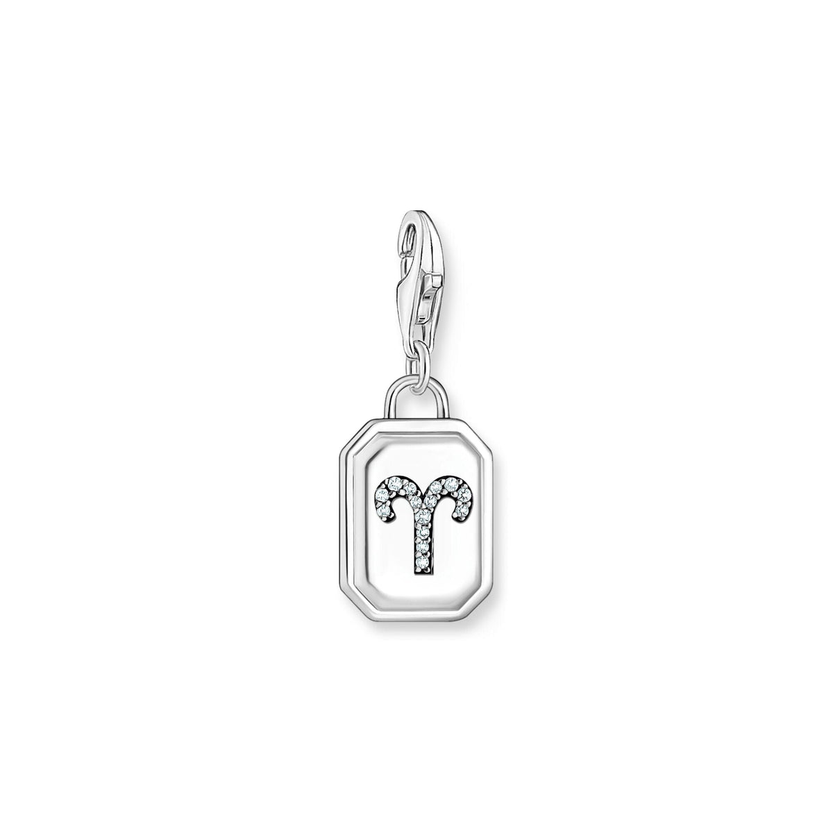 THOMAS SABO Charm Pendant Aries Zodiac Sign Silver Charm Pendants Thomas Sabo 