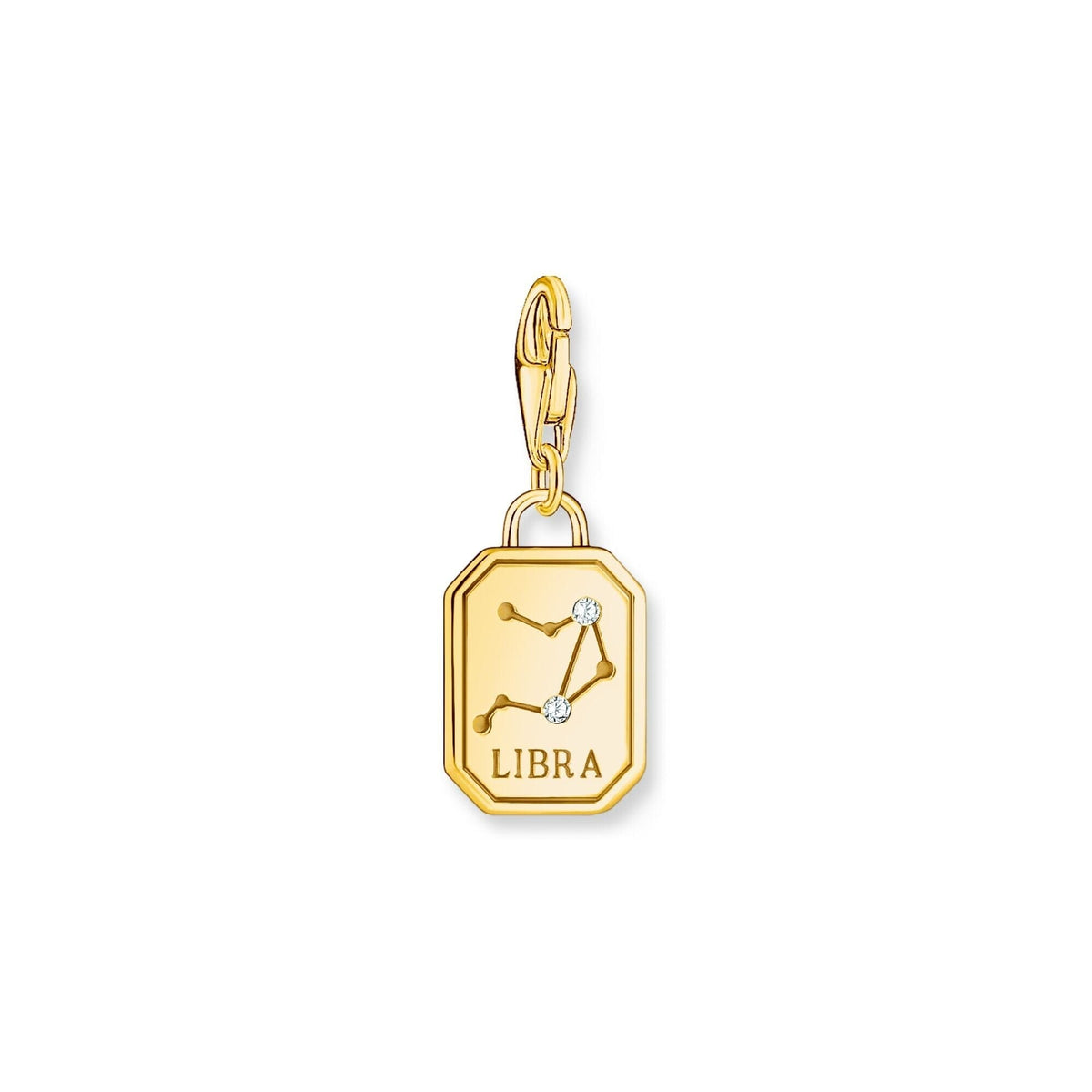 THOMAS SABO Charm Pendant Libra Zodiac Sign Gold Charm Pendants Thomas Sabo 
