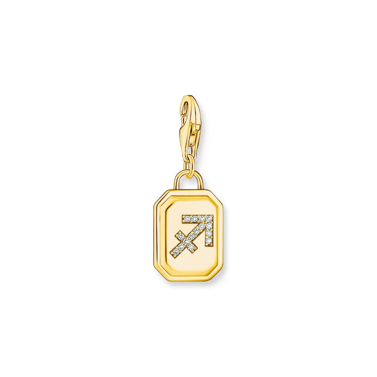 THOMAS SABO Charm Pendant Sagittarius Zodiac Sign Gold Charm Pendants Thomas Sabo 