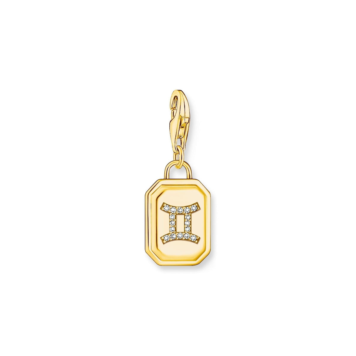 THOMAS SABO Charm Pendant Gemini Zodiac Sign Gold Charm Pendants Thomas Sabo 