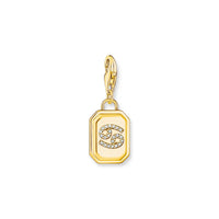 THOMAS SABO Charm Pendant Cancer Zodiac Sign Gold Charm Pendants Thomas Sabo 
