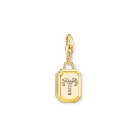 THOMAS SABO Charm Pendant Aries Zodiac Sign Gold Charm Pendants Thomas Sabo 