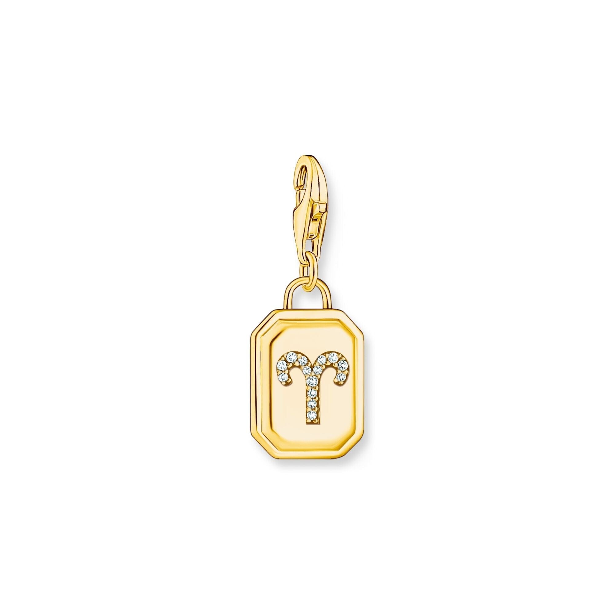 THOMAS SABO Charm Pendant Aries Zodiac Sign Gold Charm Pendants Thomas Sabo 