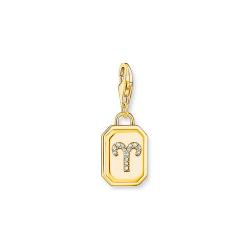 THOMAS SABO Charm Pendant Aries Zodiac Sign Gold Charm Pendants Thomas Sabo 