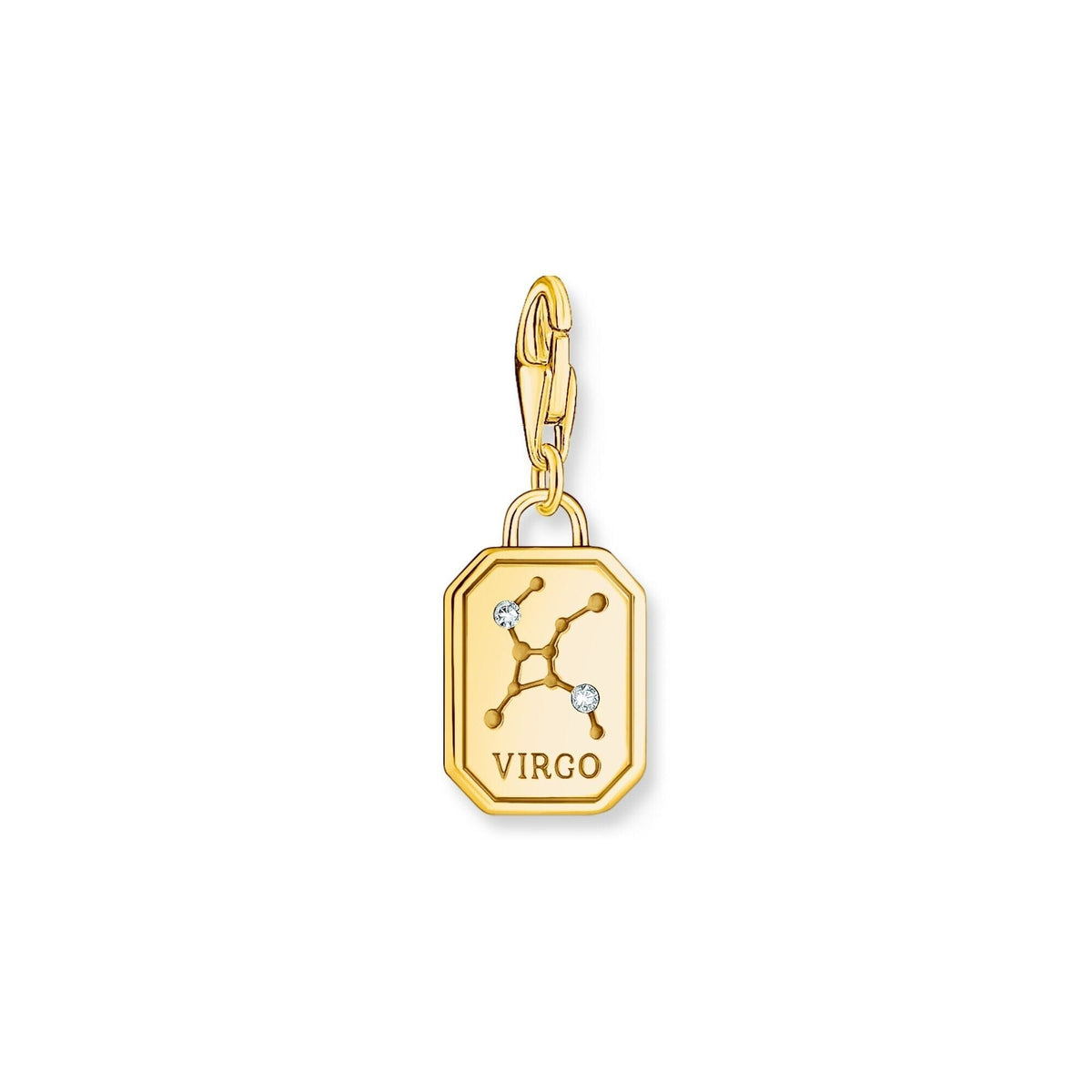 THOMAS SABO Charm Pendant Virgo Zodiac Sign Gold Charm Pendants Thomas Sabo 