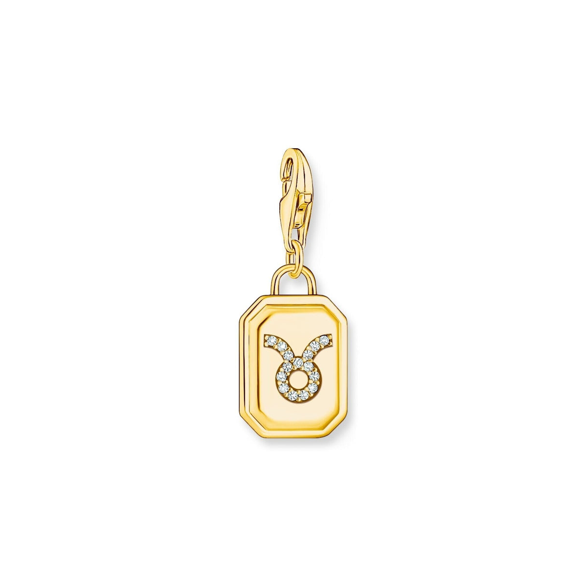 THOMAS SABO Charm Pendant Taurus Zodiac Sign Gold Charm Pendants Thomas Sabo 