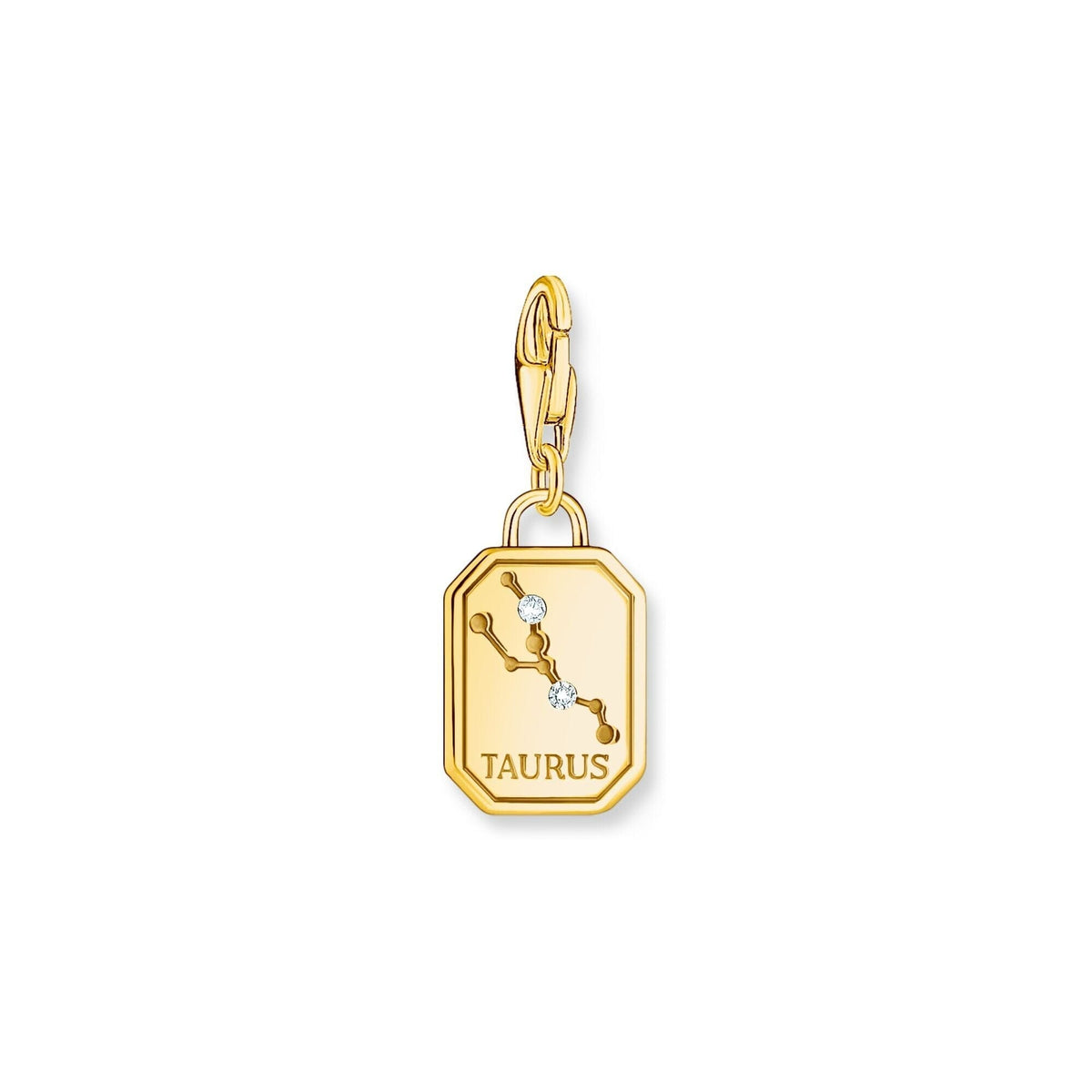THOMAS SABO Charm Pendant Taurus Zodiac Sign Gold Charm Pendants Thomas Sabo 