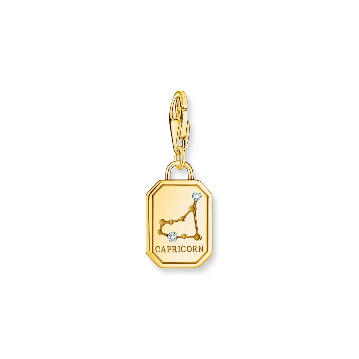 THOMAS SABO Charm Pendant Capricorn Zodiac Sign Gold Charm Pendants Thomas Sabo 