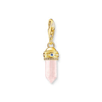 THOMAS SABO Charm Pendant Rose Quartz Gold Charm Pendants Thomas Sabo 
