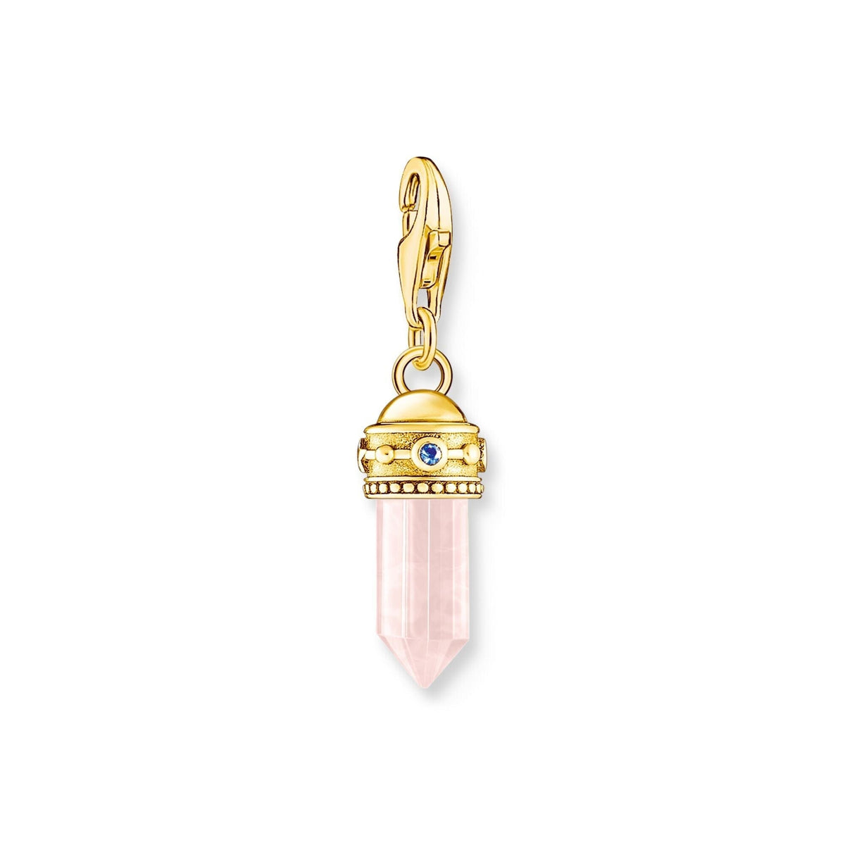 THOMAS SABO Charm Pendant Rose Quartz Gold Charm Pendants Thomas Sabo 