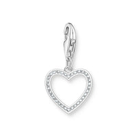 THOMAS SABO Open heart charm with zirconia Charm Pendants Thomas Sabo 