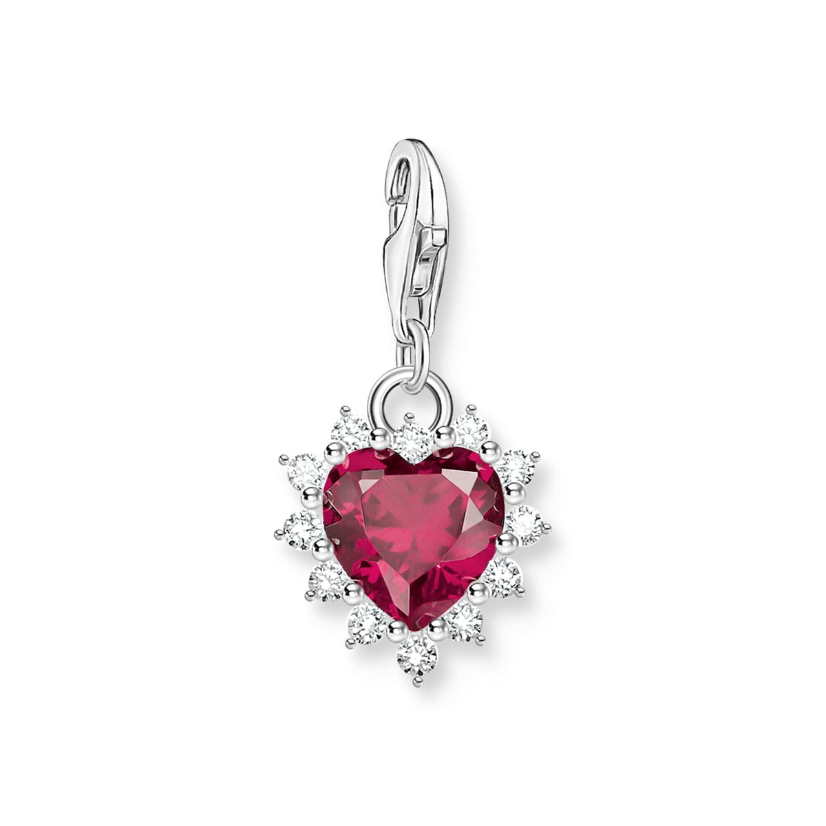 THOMAS SABO Charm with lab-grown sapphire red Charm Pendants Thomas Sabo 