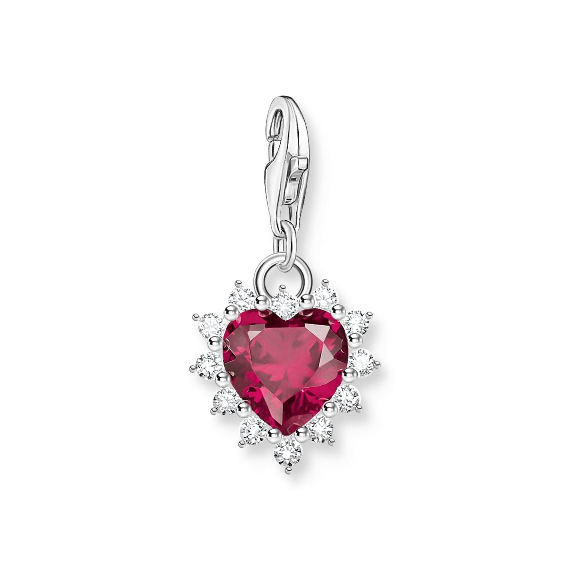 THOMAS SABO Charm with lab-grown sapphire red Charm Pendants Thomas Sabo 