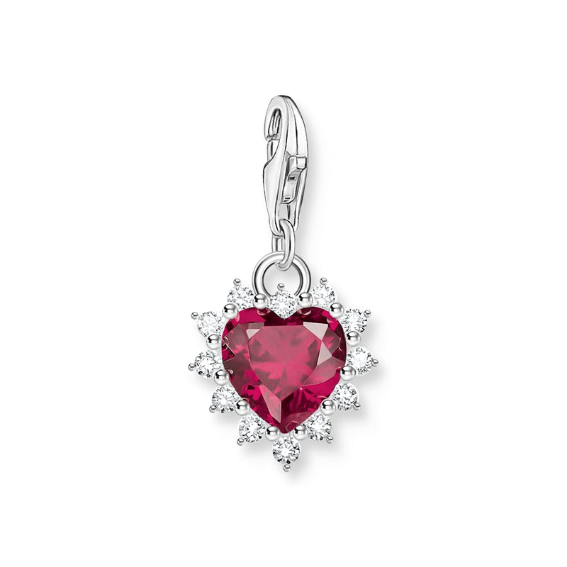 THOMAS SABO Charm with lab-grown sapphire red Charm Pendants Thomas Sabo 